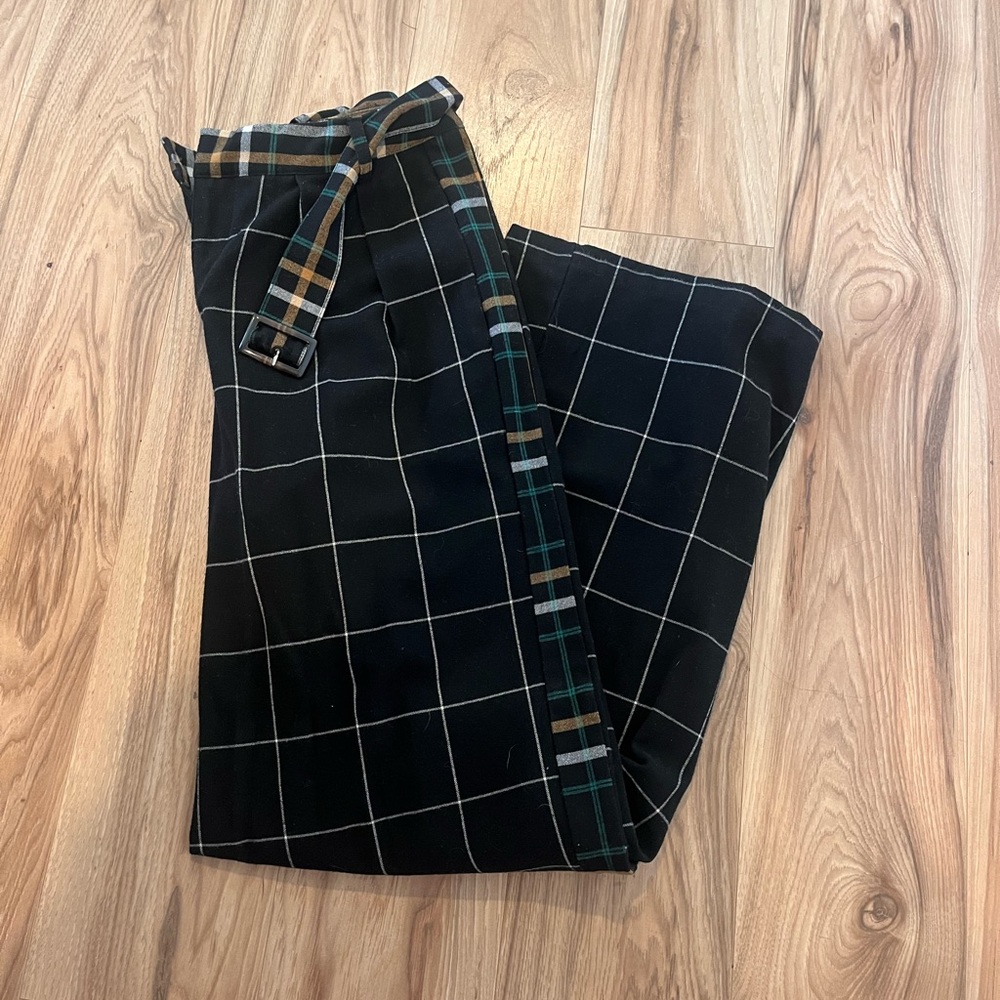 Black Plaid Women’s Dress Pants